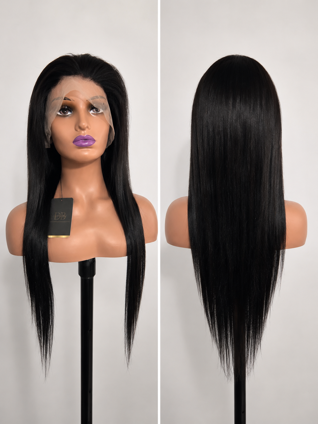 HD 13x4 Virgin Straight Frontal Wig – 180% Density